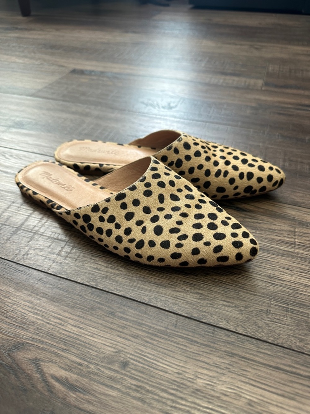Madewell Leopard Print Calf Hair Remi Mule